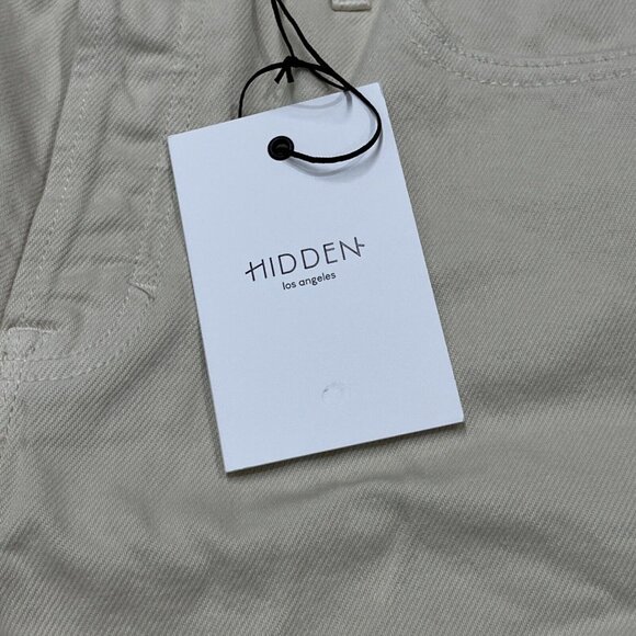 Hidden Tracey Jeans Womens 28 Cream Tracey High Rise Straight Distressed Denim - Picture 10 of 13